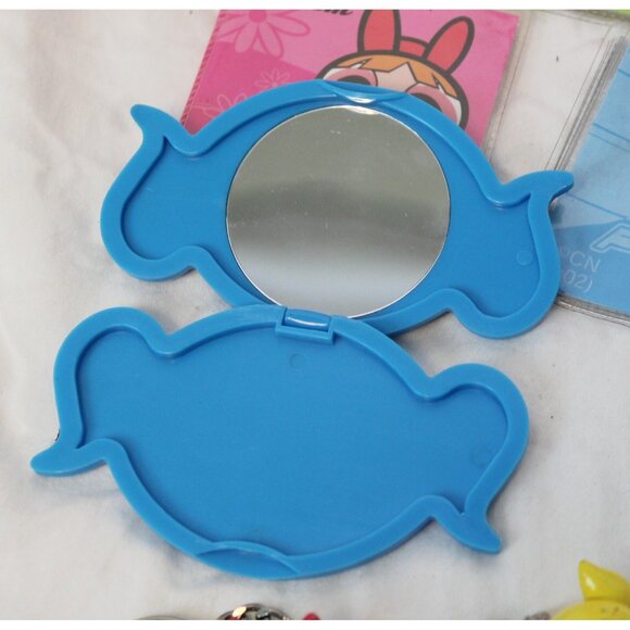 Power Puff Girls Lot Vinyl Bag Keychain Clips Photo Book Compact Mirror Pink - Picture 14 of 16